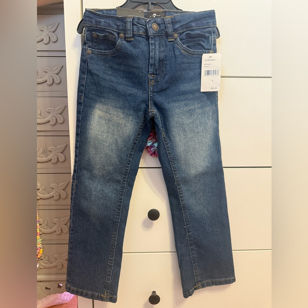 7 for all mankind girls straight leg jeans NWT